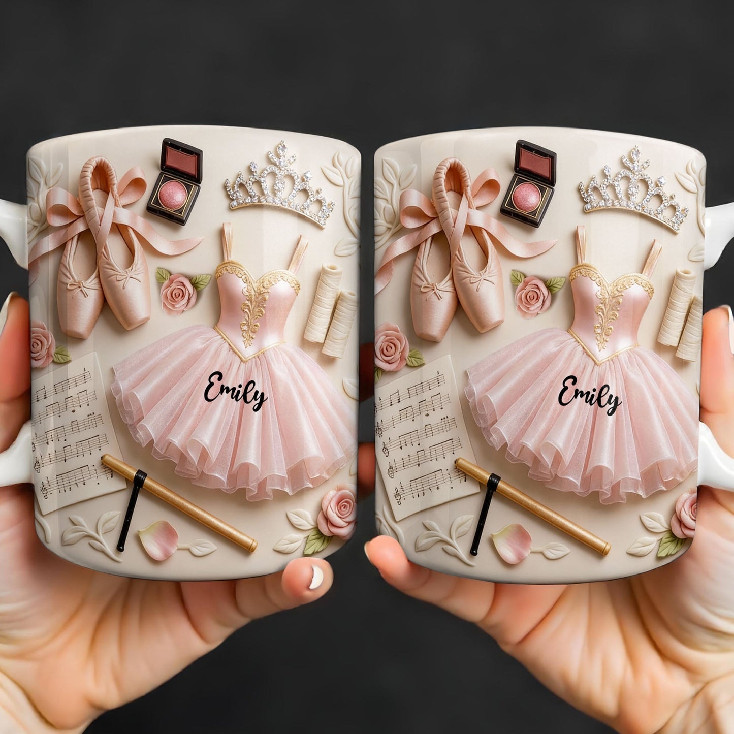 Ballet Slippers And Tutu Personalized Mug - Personalized Custom Coffee Mug - HOB012_MG