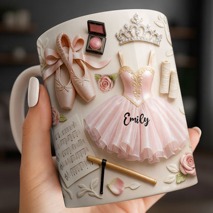 Ballet Slippers And Tutu Personalized Mug - Personalized Custom Coffee Mug - HOB012_MG