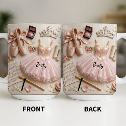 Ballet Slippers And Tutu Personalized Mug - Personalized Custom Coffee Mug - HOB012_MG