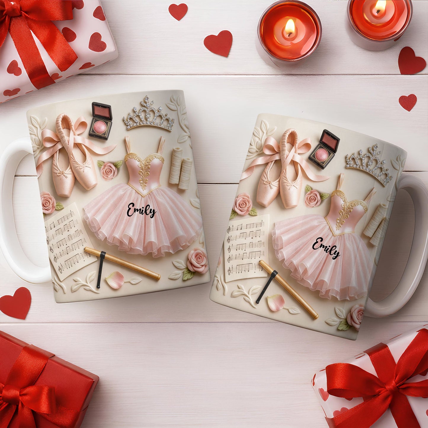 Ballet Slippers And Tutu Personalized Mug - Personalized Custom Coffee Mug - HOB012_MG