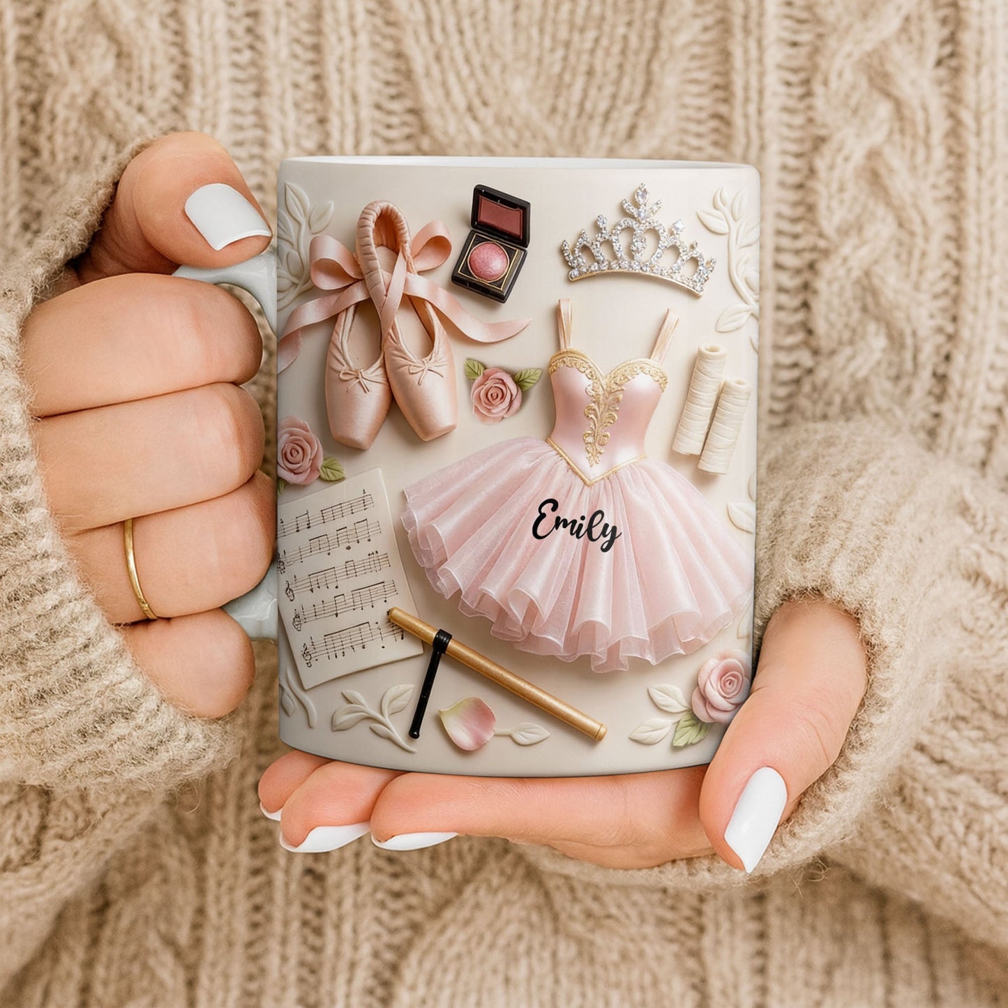 Ballet Slippers And Tutu Personalized Mug - Personalized Custom Coffee Mug - HOB012_MG