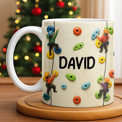 Climb High Reach Far With Colorful Climbing Holds - Personalized Custom Coffee Mug - HOB015_MG