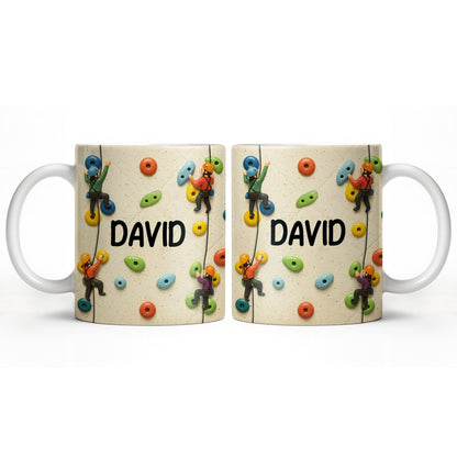 Climb High Reach Far With Colorful Climbing Holds - Personalized Custom Coffee Mug - HOB015_MG