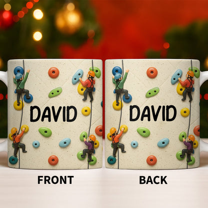 Climb High Reach Far With Colorful Climbing Holds - Personalized Custom Coffee Mug - HOB015_MG