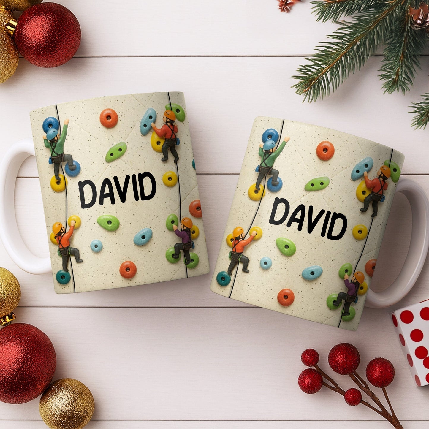 Climb High Reach Far With Colorful Climbing Holds - Personalized Custom Coffee Mug - HOB015_MG