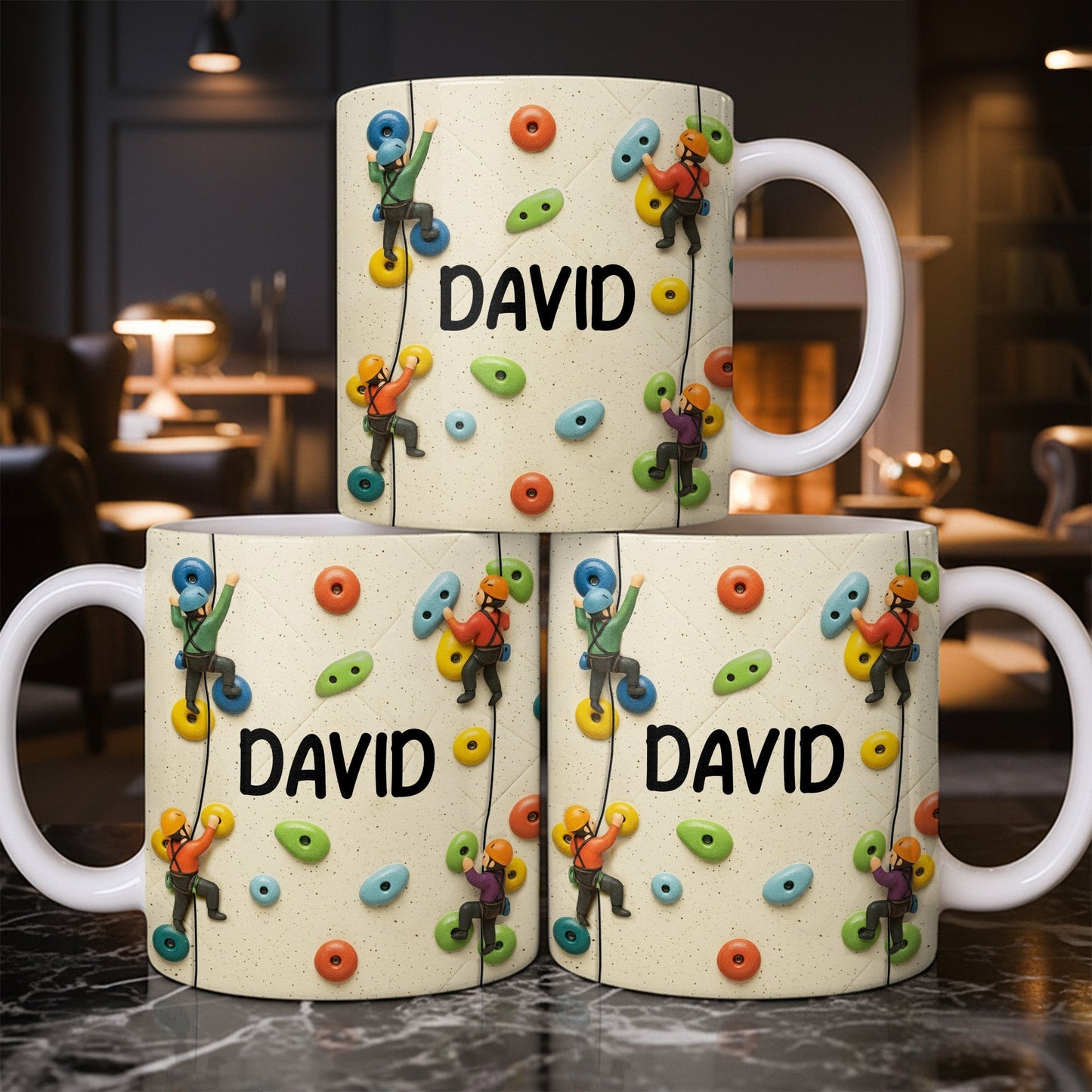 Climb High Reach Far With Colorful Climbing Holds - Personalized Custom Coffee Mug - HOB015_MG