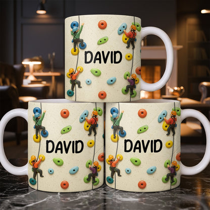 Climb High Reach Far With Colorful Climbing Holds - Personalized Custom Coffee Mug - HOB015_MG