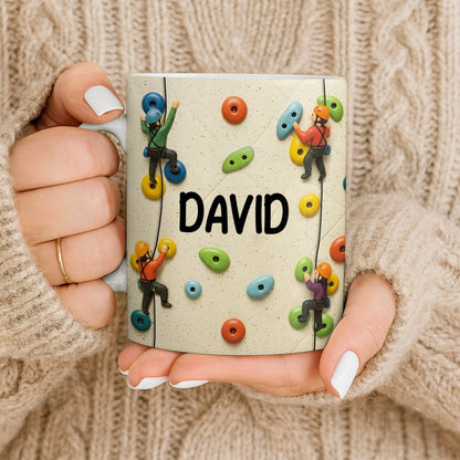 Climb High Reach Far With Colorful Climbing Holds - Personalized Custom Coffee Mug - HOB015_MG