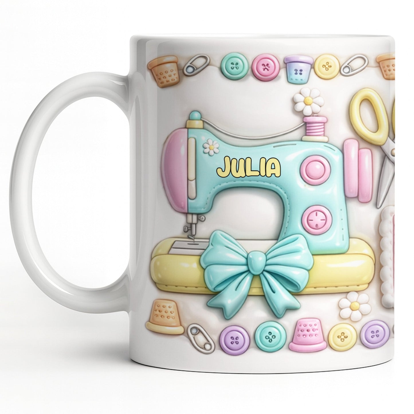 Celebrate Your Creativity With A Beautiful Sewing Machine - Personalized Custom Coffee Mug - HOB022_MG