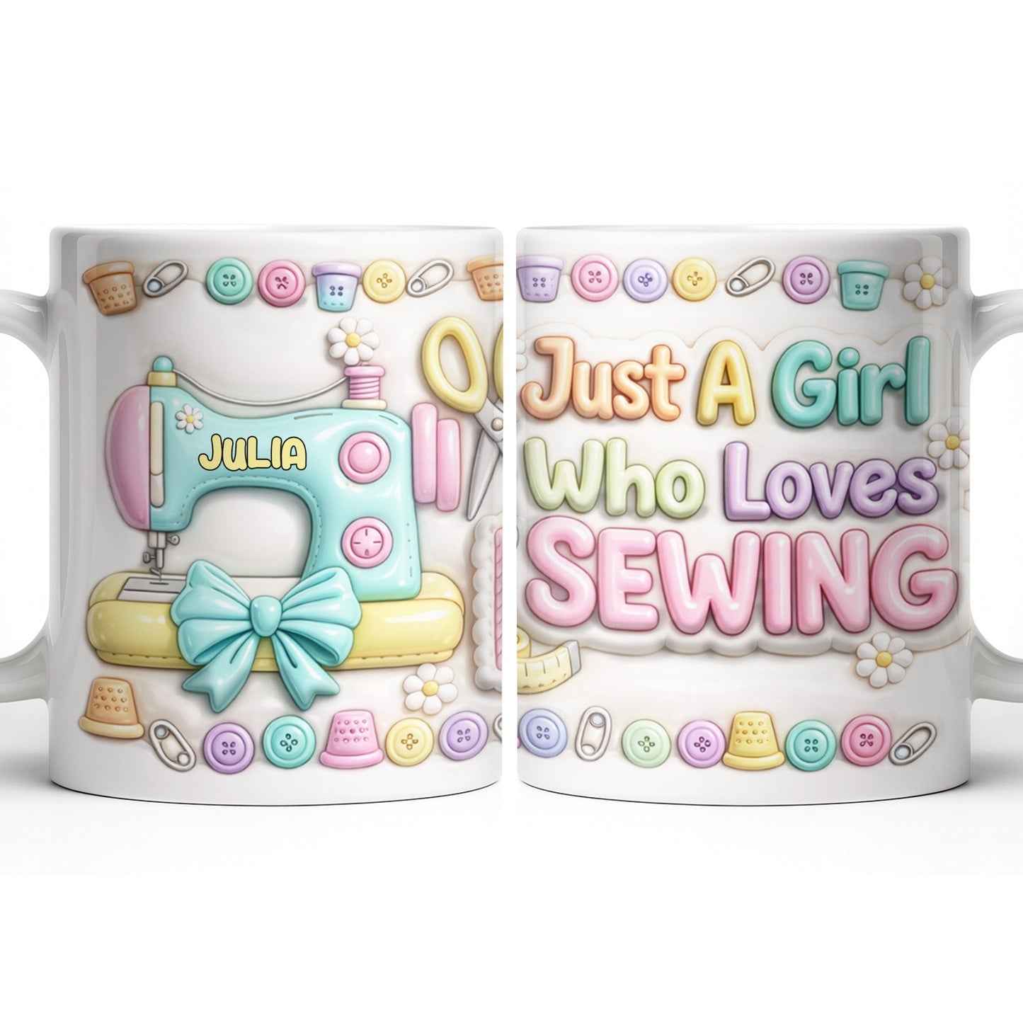 Celebrate Your Creativity With A Beautiful Sewing Machine - Personalized Custom Coffee Mug - HOB022_MG