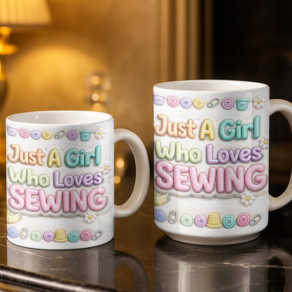 Celebrate Your Creativity With A Beautiful Sewing Machine - Personalized Custom Coffee Mug - HOB022_MG