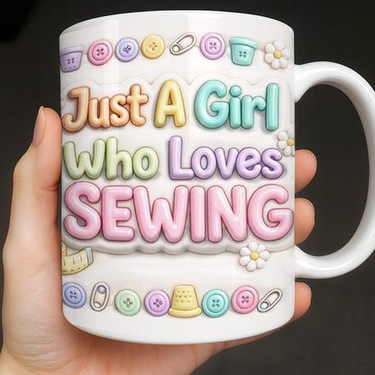 Celebrate Your Creativity With A Beautiful Sewing Machine - Personalized Custom Coffee Mug - HOB022_MG