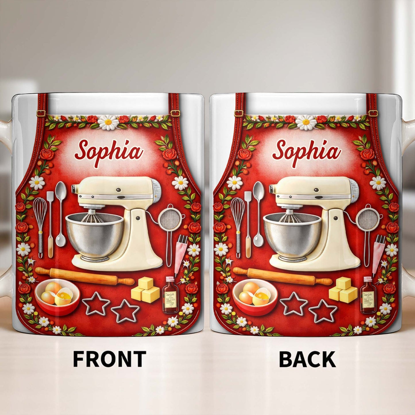 Bake The World A Better Place Kitchen Delights - Personalized Custom Coffee Mug - HOB027_MG