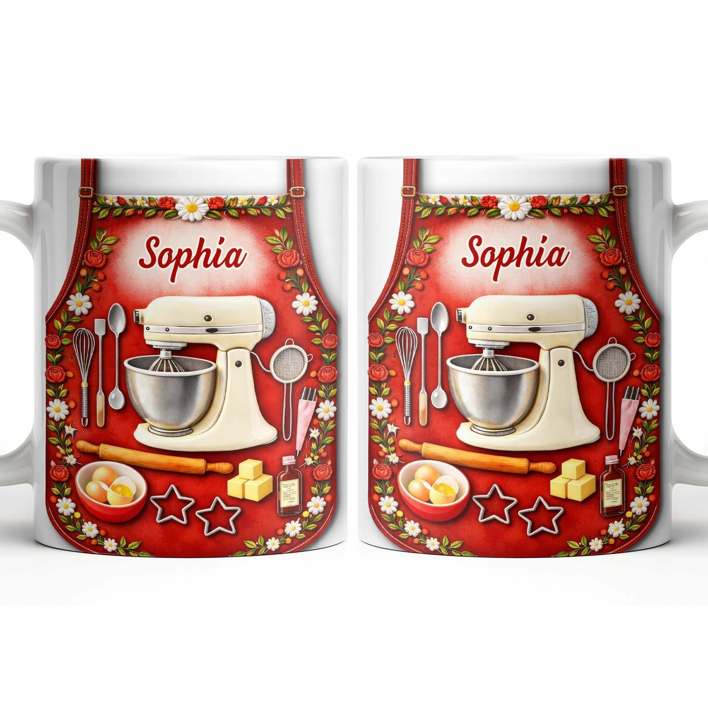 Bake The World A Better Place Kitchen Delights - Personalized Custom Coffee Mug - HOB027_MG