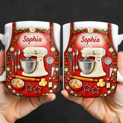 Bake The World A Better Place Kitchen Delights - Personalized Custom Coffee Mug - HOB027_MG