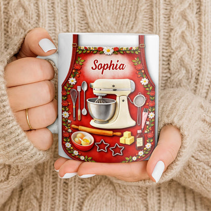 Bake The World A Better Place Kitchen Delights - Personalized Custom Coffee Mug - HOB027_MG