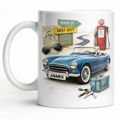 Main St Next Exit Vintage Car Design - Personalized Custom Coffee Mug - HOB031_MG
