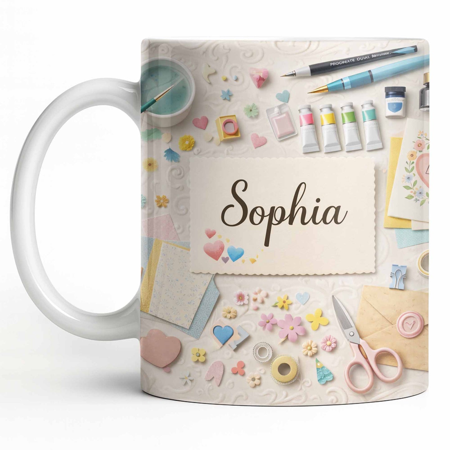 Bring Creativity Into Every Sip With Paint Tubes And Scissors Design - Personalized Custom Coffee Mug - HOB037_MG