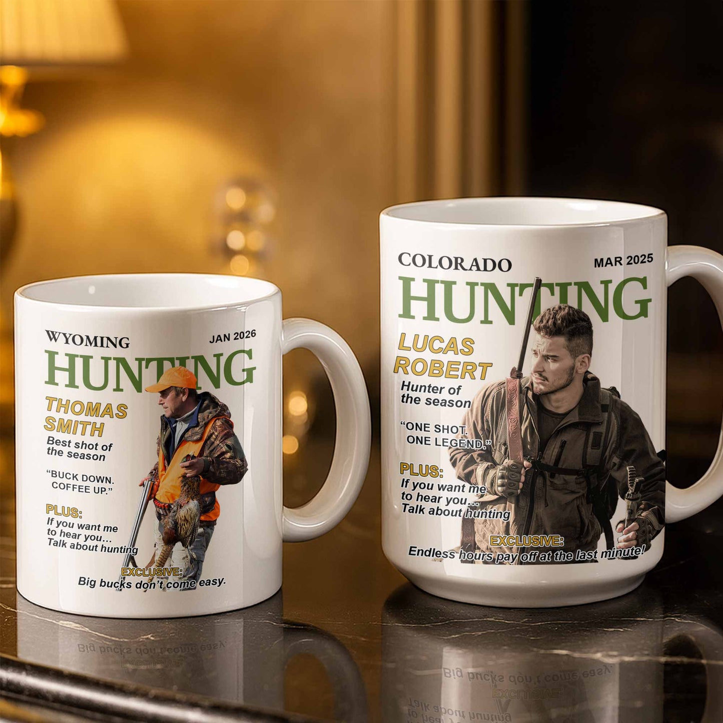 Hunter Of The Year Talk About Hunting - Personalized Custom Coffee Mug - HOB046_MG