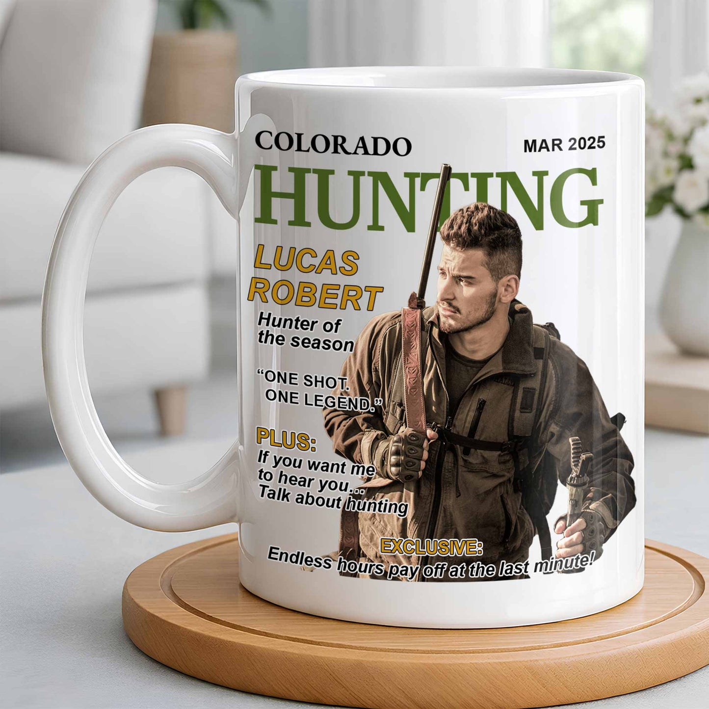 Hunter Of The Year Talk About Hunting - Personalized Custom Coffee Mug - HOB046_MG