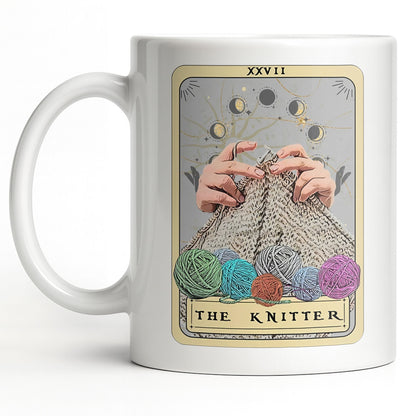 The Knitter Tarot Card Style With Yarn Balls - Personalized Custom Coffee Mug - HOB055_MG