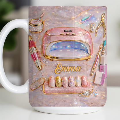 Stylish Nail Art Accessories Design - Personalized Custom Coffee Mug - HOB058_MG
