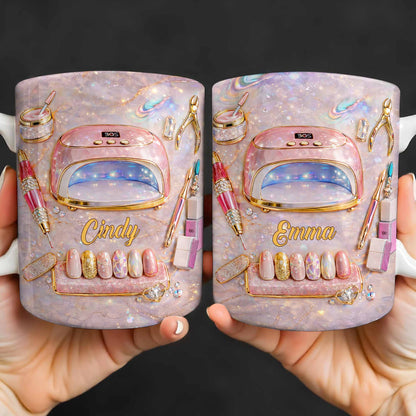 Stylish Nail Art Accessories Design - Personalized Custom Coffee Mug - HOB058_MG