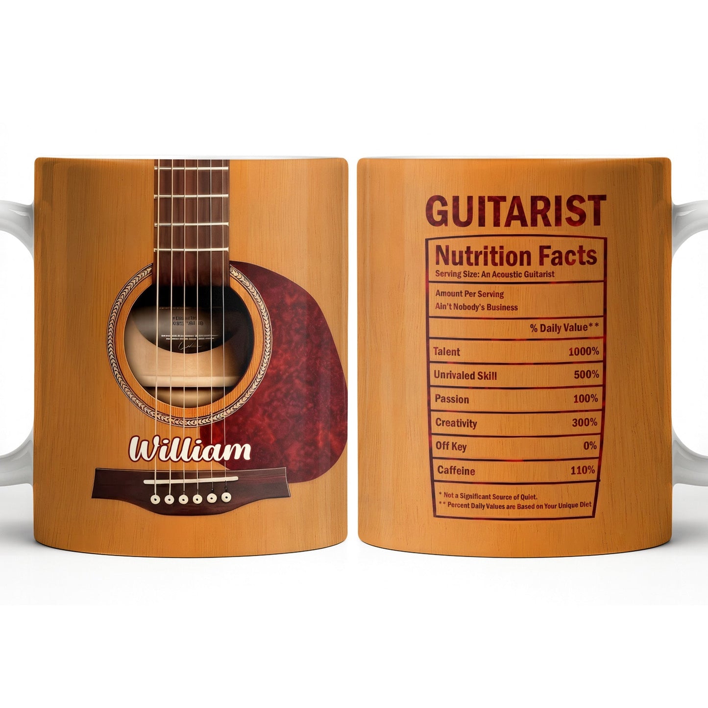 Guitar Player Acoustic Instrument Design - Personalized Custom Coffee Mug - HOB062_MG