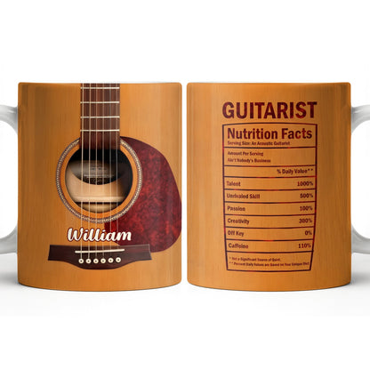 Guitar Player Acoustic Instrument Design - Personalized Custom Coffee Mug - HOB062_MG