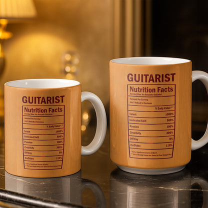 Guitar Player Acoustic Instrument Design - Personalized Custom Coffee Mug - HOB062_MG