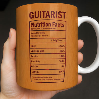 Guitar Player Acoustic Instrument Design - Personalized Custom Coffee Mug - HOB062_MG