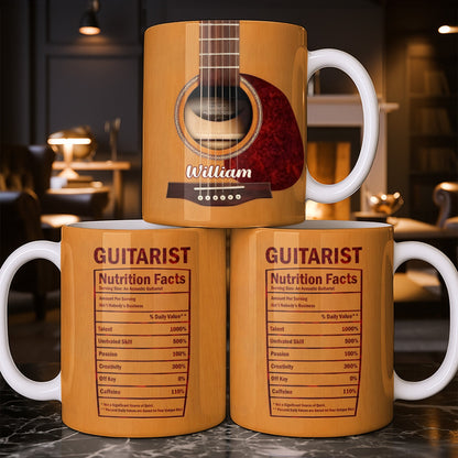 Guitar Player Acoustic Instrument Design - Personalized Custom Coffee Mug - HOB062_MG