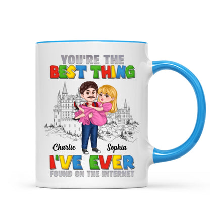 The Best Thing I've Ever Found On The Internet Man Carrying Woman Cartoon Couple Personalized Coffee Mug