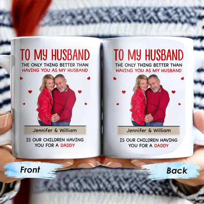 To My Husband, The Best Gift From Our Children - Personalized Custom Coffee Mug - HSB018_MG