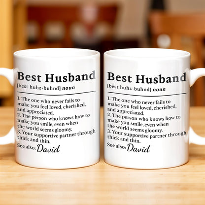 Best Husband Supportive Partner Mug - Personalized Custom Coffee Mug - HSB019_MG