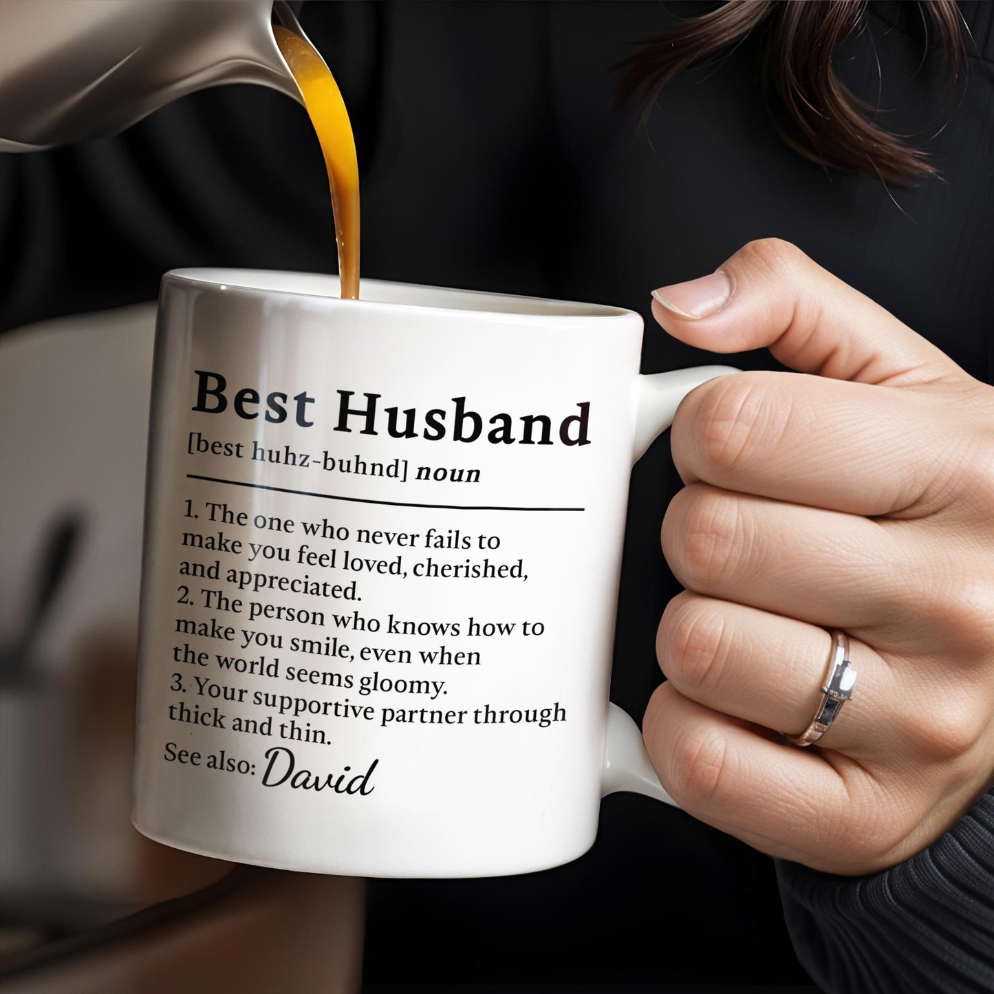 Best Husband Supportive Partner Mug - Personalized Custom Coffee Mug - HSB019_MG