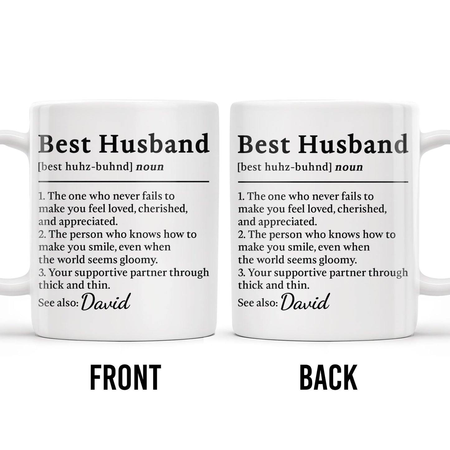 Best Husband Supportive Partner Mug - Personalized Custom Coffee Mug - HSB019_MG