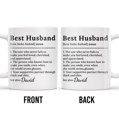 Best Husband Supportive Partner Mug - Personalized Custom Coffee Mug - HSB019_MG