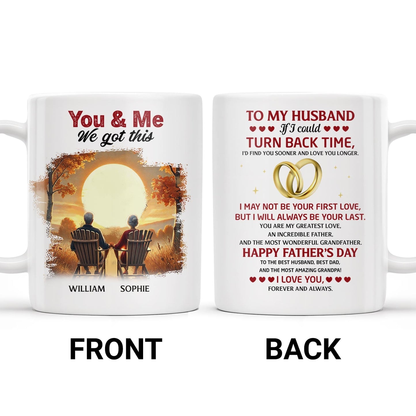 You & Me We Got This, Sunset and Autumn Trees - Personalized Custom Coffee Mug - HSB029_MG