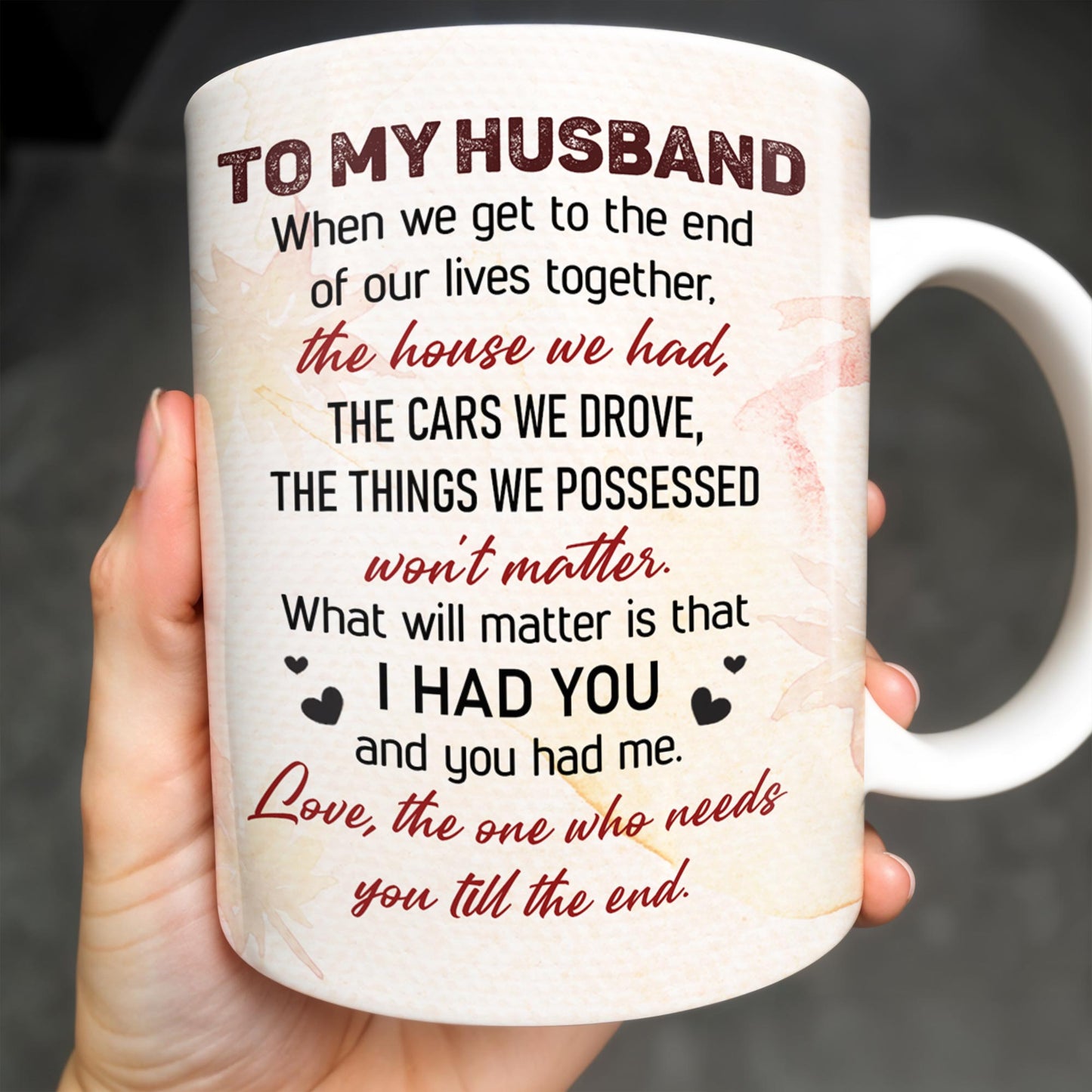 To My Husband, The House We Had, Elderly Couple and Sunset - Personalized Custom Coffee Mug - HSB030_MG