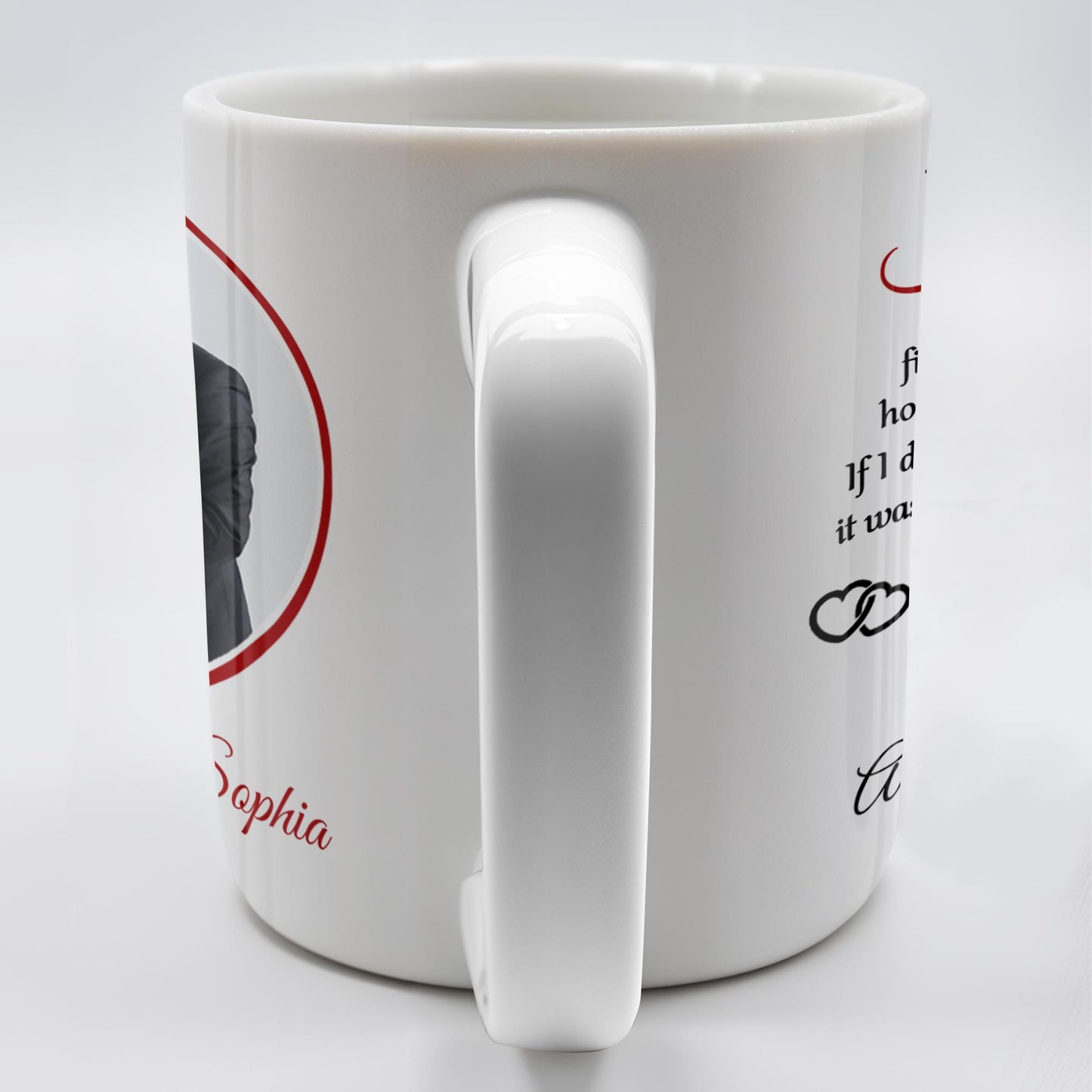 To My Husband, Sometimes It's Hard To Find The Words To Tell You, Wedding Couple and Hearts - Personalized Custom Coffee Mug - HSB037_MG