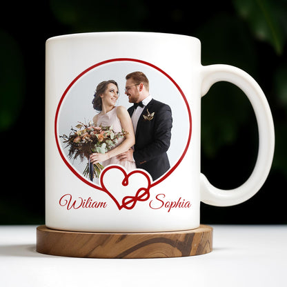 To My Husband, Sometimes It's Hard To Find The Words To Tell You, Wedding Couple and Hearts - Personalized Custom Coffee Mug - HSB037_MG