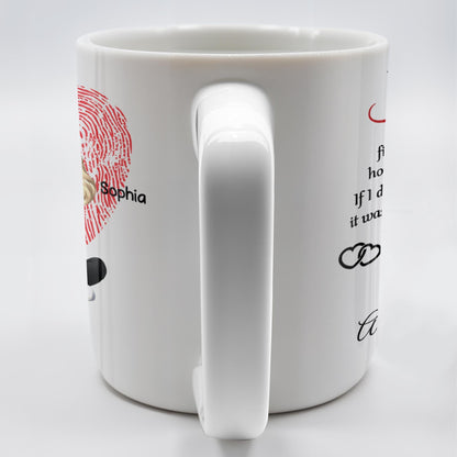 To My Husband, Sometimes It's Hard To Find The Words, Heart And Couple - Personalized Custom Coffee Mug - HSB038_MG