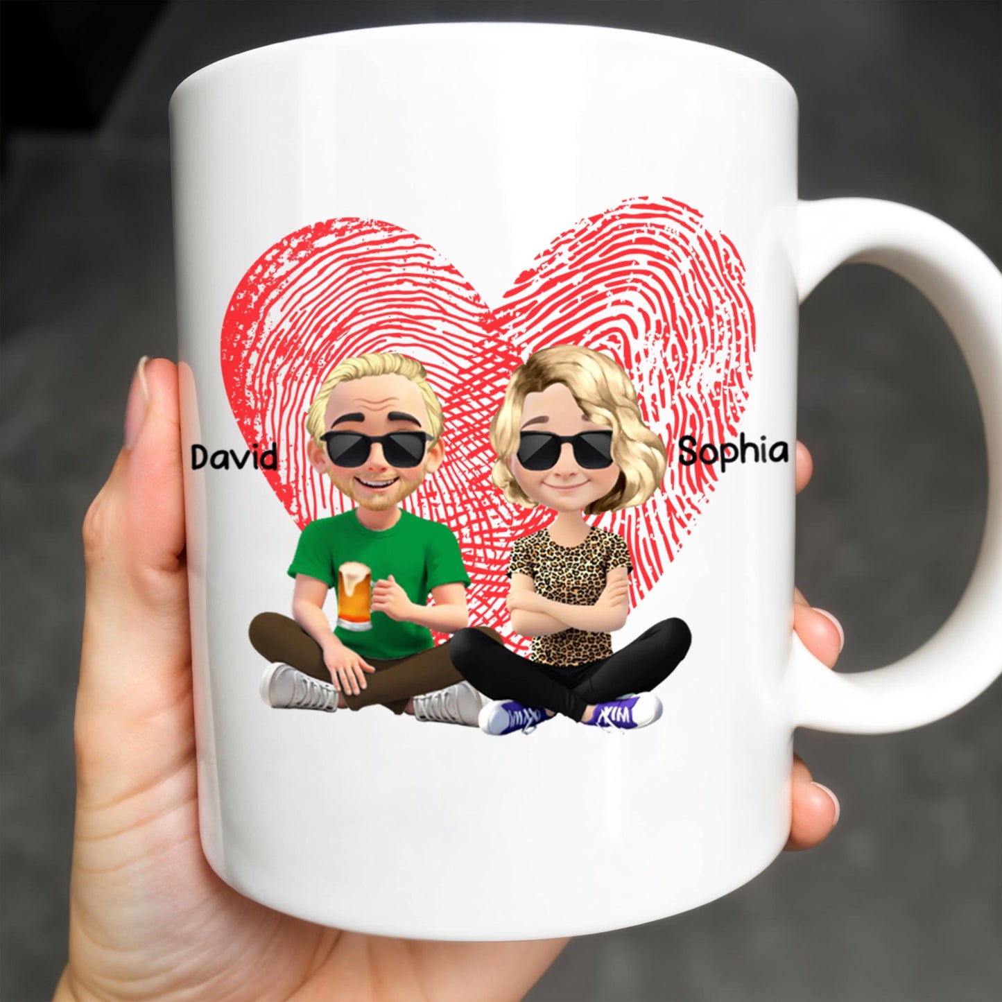 To My Husband, Sometimes It's Hard To Find The Words, Heart And Couple - Personalized Custom Coffee Mug - HSB038_MG