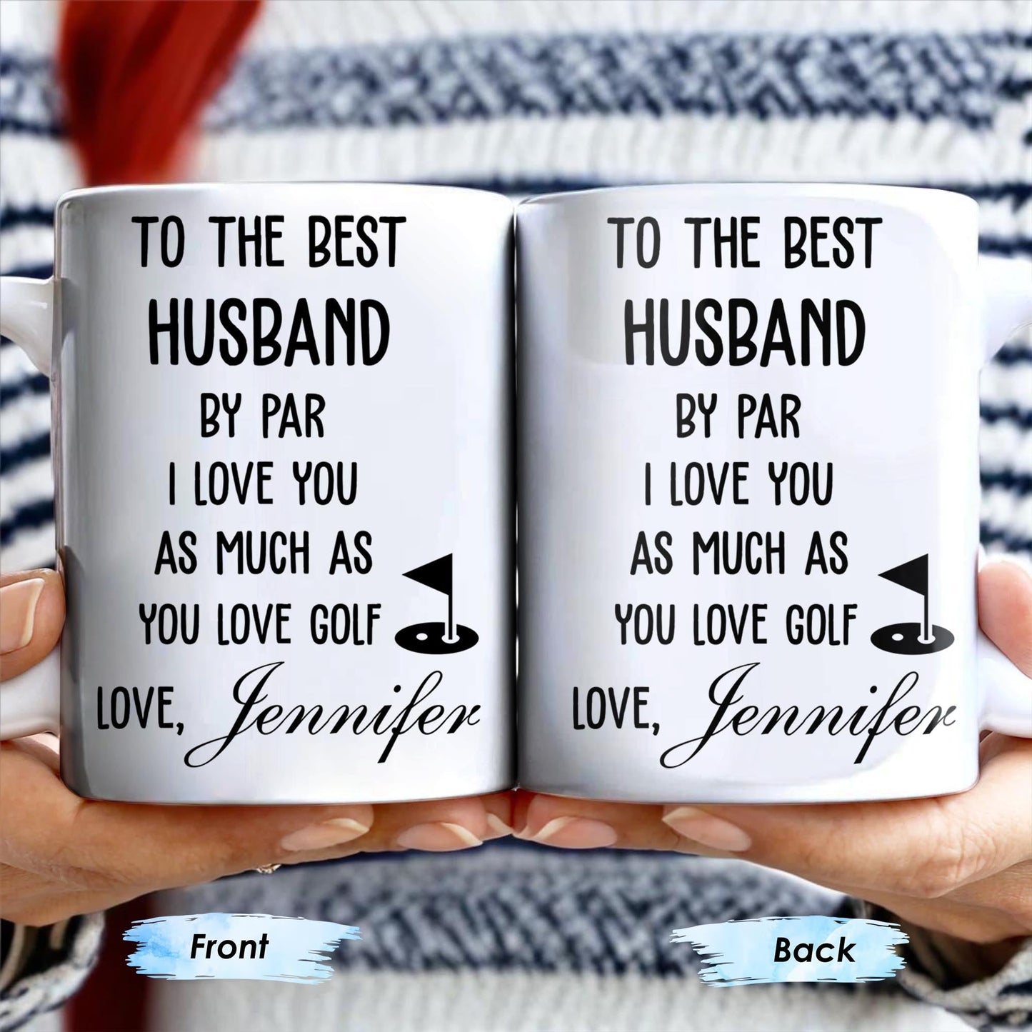 To The Best Husband By Par Love and Golf - Personalized Custom Coffee Mug - HSB039_MG