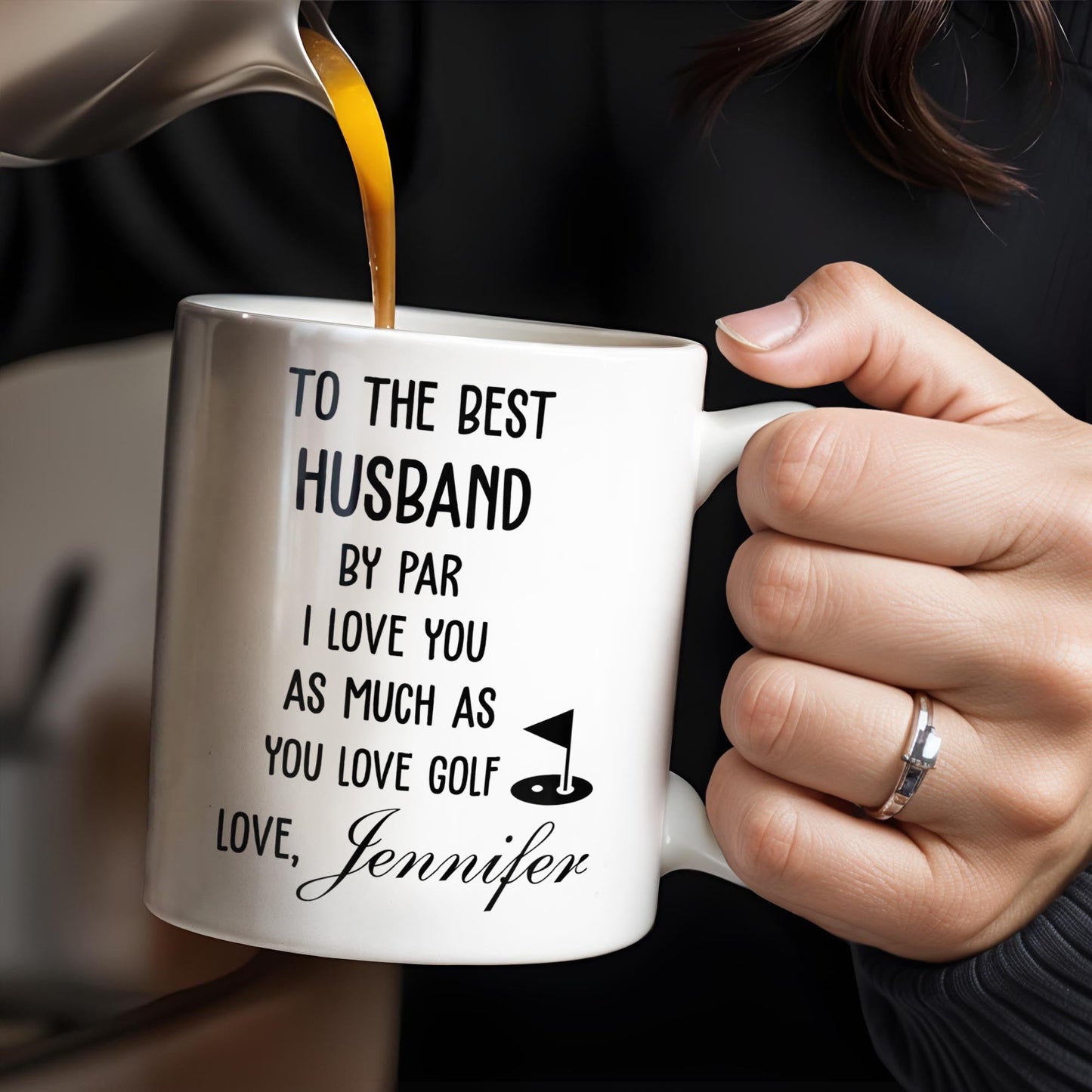 To The Best Husband By Par Love and Golf - Personalized Custom Coffee Mug - HSB039_MG