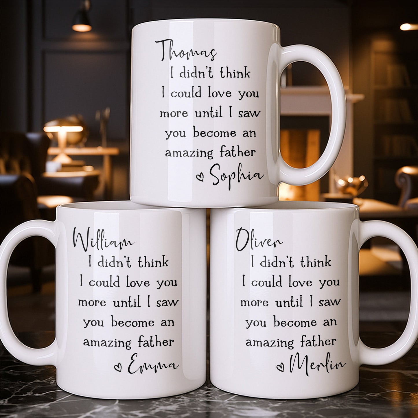 Become An Amazing Father - Personalized Custom Coffee Mug - HSB085_MG