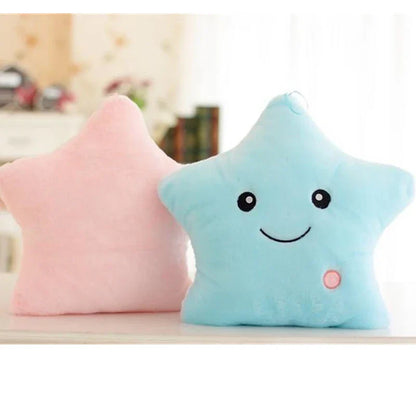 Luminous Star Plush Pillow - Soft, Colorful LED Cushion for Kids