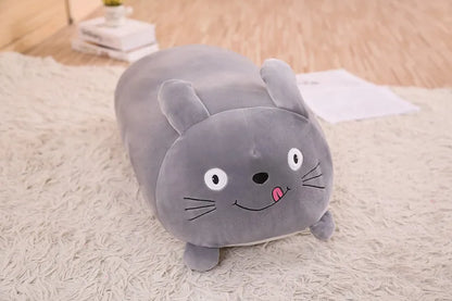 Cute Cartoon Animal Plush Pillow - Adorable Fat Dog, Cat & Friends!