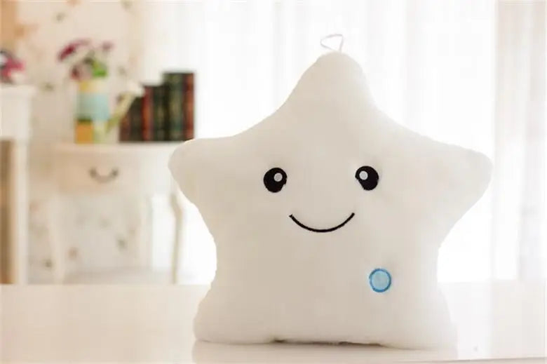 Luminous Star Plush Pillow - Soft, Colorful LED Cushion for Kids